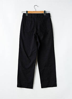 Pantalon droit fermeture zippée sous rabat boutonné taille normale noir PETITE MENDIGOTE femme