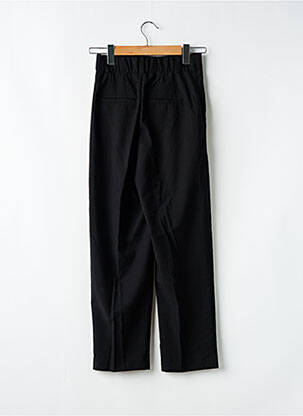 Pantalon droit tissage popeline taille normale noir H&M femme