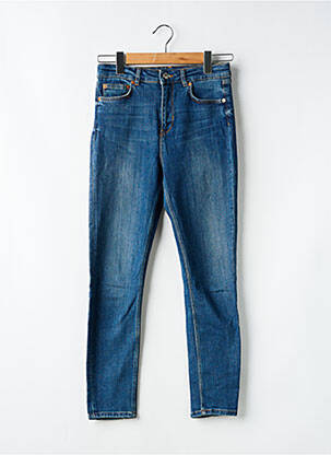 Jeans coupe slim stretch taille normale bleu ZARA femme