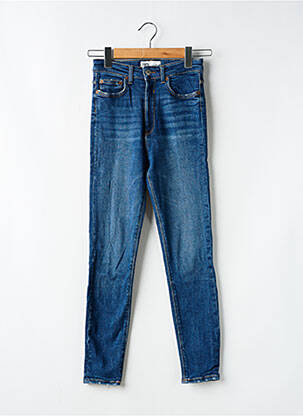 Jeans coupe slim stretch taille normale bleu ZARA femme
