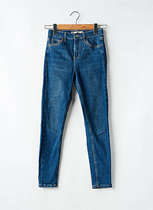 Jeans coupe slim stretch taille normale bleu TOPSHOP femme