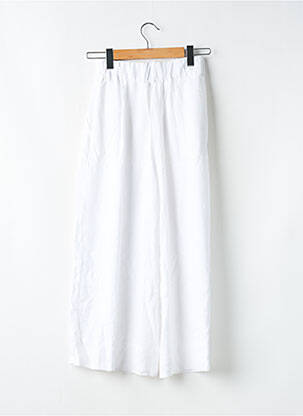 Pantalon large tissage popeline taille normale blanc SANS MARQUE femme