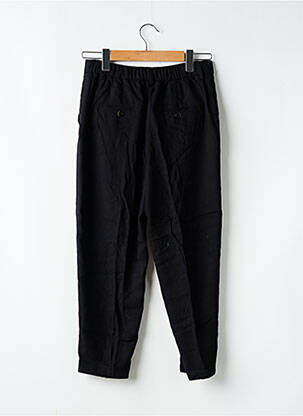 Pantalon large tissage popeline taille normale noir ZARA femme