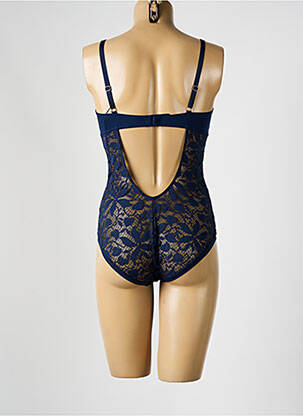 Body lingerie fermeture agrafe bleu LOU femme