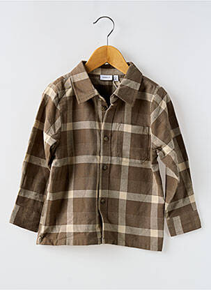 Chemise manches longues imprimé carreaux vert NAME IT garcon