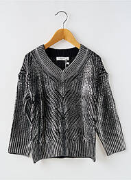 Pull manches longues manches longues noir LOEVIA fille