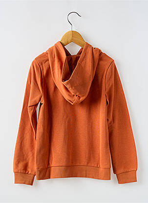 Sweat-shirt à capuche tissage jersey manches longues orange ONLY fille
