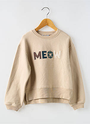 Pull resserrée sur le bas manches longues beige MAYORAL fille