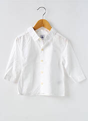 Chemise manches longues blanc PETIT BATEAU pour garçon seconde vue