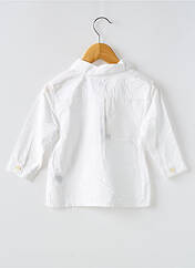 Chemise manches longues blanc PETIT BATEAU pour garçon seconde vue