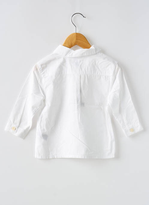 Chemise manches longues blanc PETIT BATEAU pour garçon