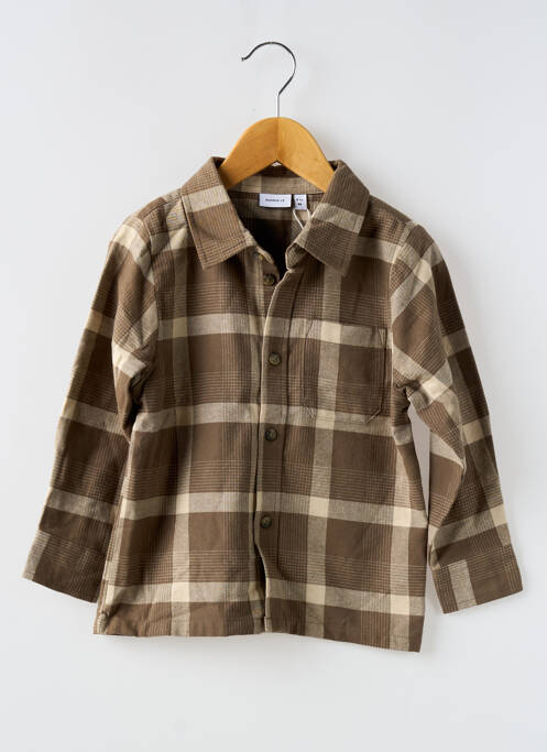 Chemise manches longues vert NAME IT pour garçon