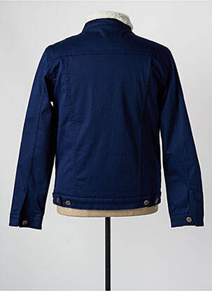 Veste casual finition intérieure fourrure synthétique bleu BLACK NEEDLE homme