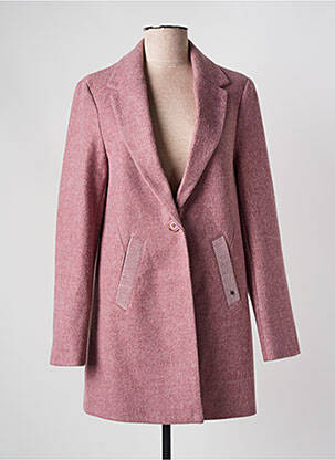 Manteau long coupe cintrée sans capuche rose LEE COOPER femme