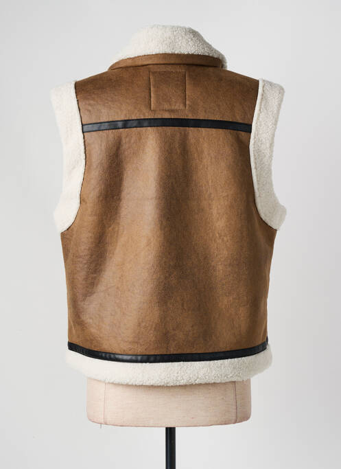 Veste casual tissage suedine marron GARCIA femme