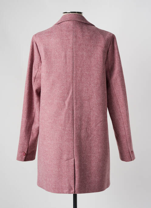 Manteau long coupe cintrée sans capuche rose LEE COOPER femme