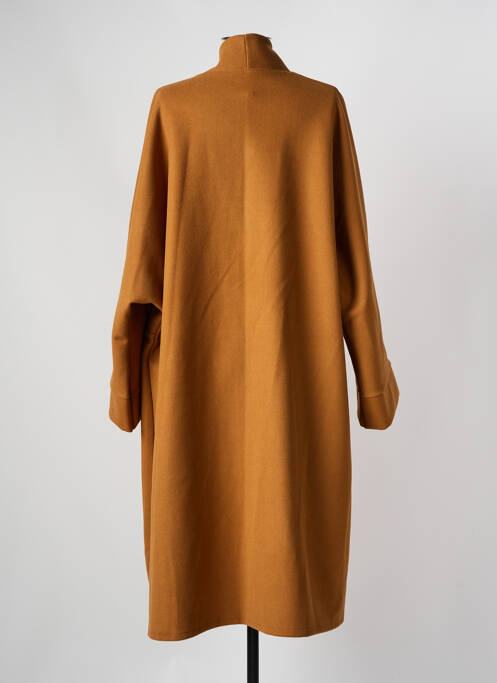 Manteau long coupe droite sans capuche marron NEW COLLECTION femme