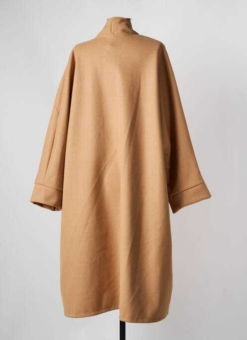 Manteau long coupe droite sans capuche beige NEW COLLECTION femme