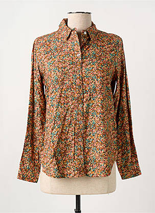 Chemisier coupe cintrée manches longues beige YERSE femme