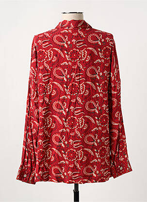 Chemisier coupe fluide manches longues rouge SUNCOO femme