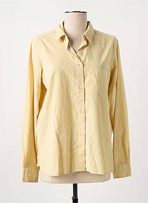 Chemisier coupe cintrée manches longues beige AMOUR femme