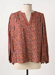 Blouse imprimé fleurs manches 3/4 orange INDI & COLD femme