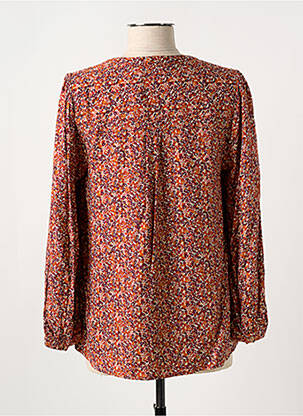 Blouse imprimé fleurs manches 3/4 orange INDI & COLD femme