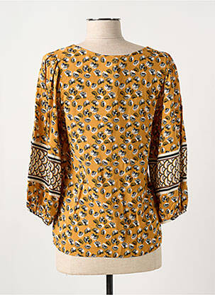 Blouse tissage popeline manches 3/4 jaune LOLA ESPELETA femme