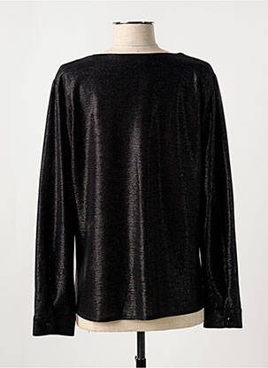 Top tissage crêpe manches longues noir MAMOUCHKA femme