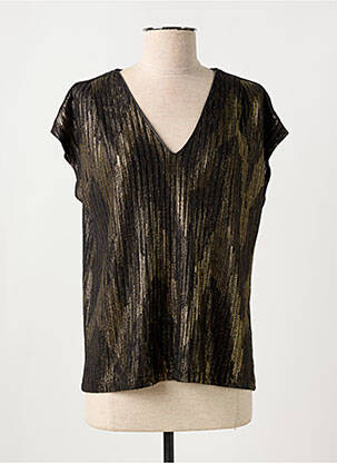 Top coupe fluide manches courtes or MAMOUCHKA femme