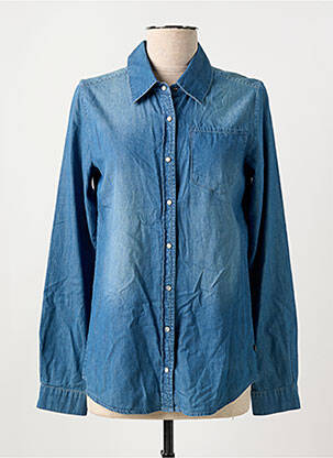 Chemisier coupe cintrée manches longues bleu SCHOOL RAG femme