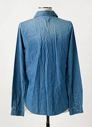 Chemisier coupe cintrée manches longues bleu SCHOOL RAG femme