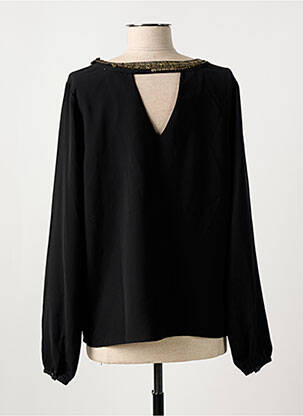 Blouse poignets boutonnés avec fente manches longues noir LES P'TITES BOMBES femme
