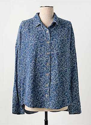 Chemisier imprimé fleurs manches longues bleu LOLA ESPELETA femme