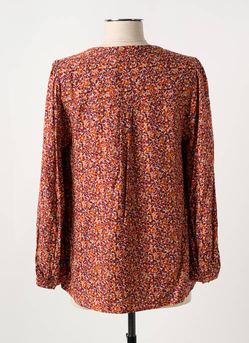 Blouse imprimé fleurs manches 3/4 orange INDI & COLD femme