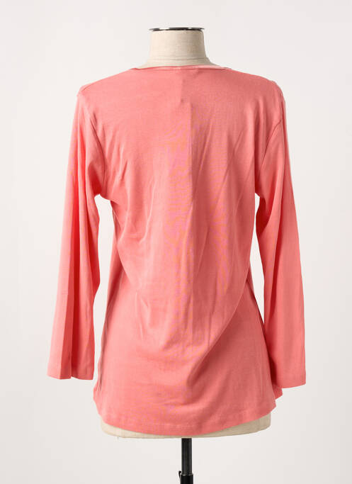 T-shirt stretch manches longues rose FELINO femme