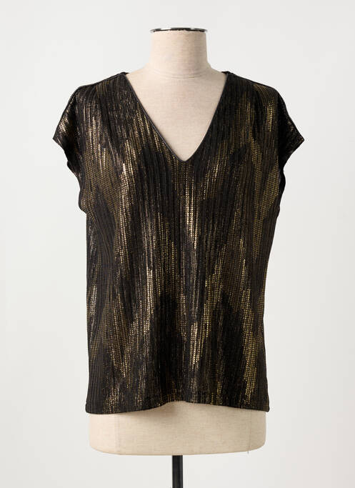 Top coupe fluide manches courtes or MAMOUCHKA femme
