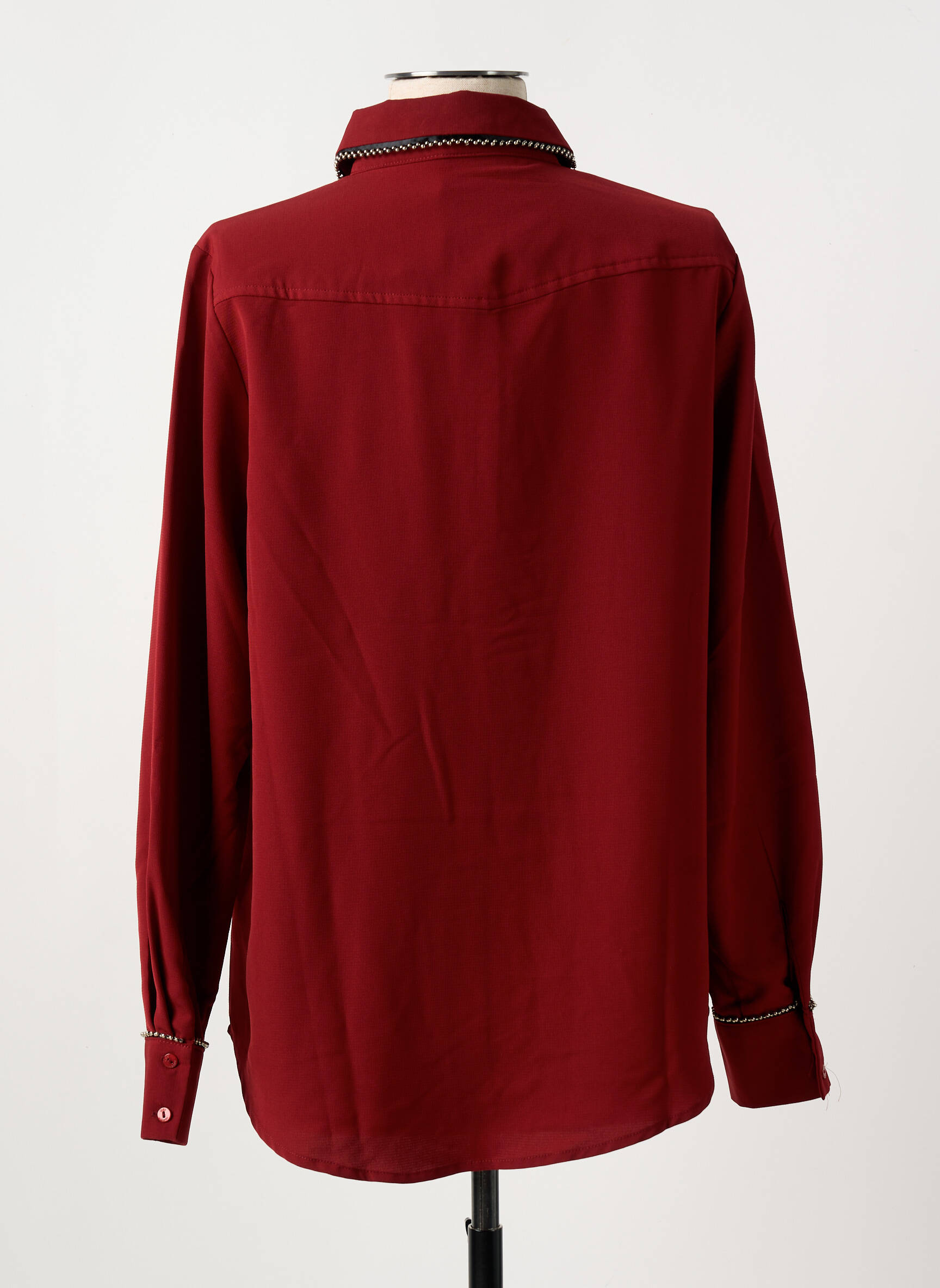 Chemisier tissage crêpe manches longues rouge LPB LES PETITES BOMBES  femme