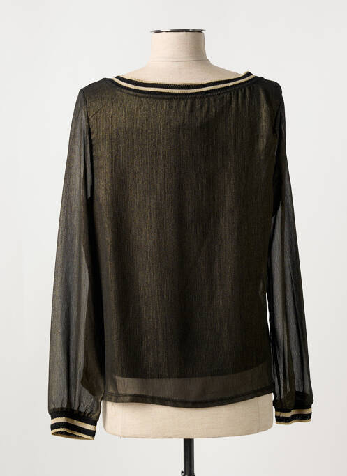 Blouse légère et transparente manches longues noir BELLITA femme