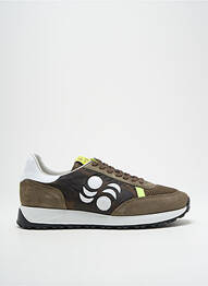 Baskets tissage satiné bout rond vert PANTOFOLA D'ORO homme