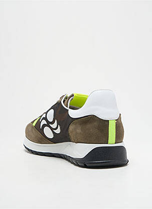 Baskets tissage satiné bout rond vert PANTOFOLA D'ORO homme