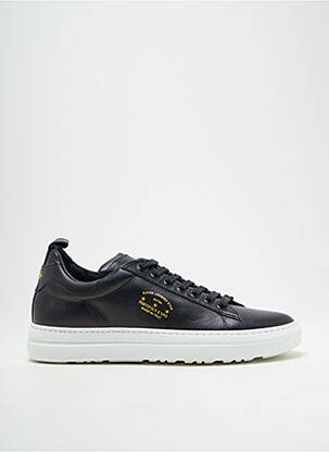 Baskets matière lisse bout rond noir PANTOFOLA D'ORO homme