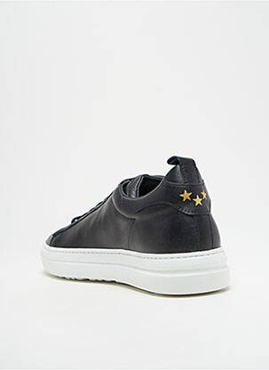 Baskets matière lisse bout rond noir PANTOFOLA D'ORO homme