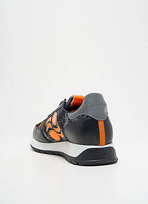 Baskets matière lisse bout rond noir PANTOFOLA D'ORO homme