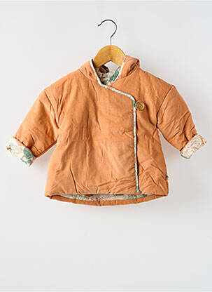 Manteau court a capuche orange MOULIN ROTY enfant