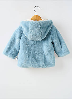 Manteau court fermeture boutonnée sur le devant a capuche bleu MAYORAL fille