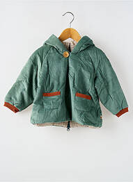 Manteau long poches a capuche vert MOULIN ROTY garcon