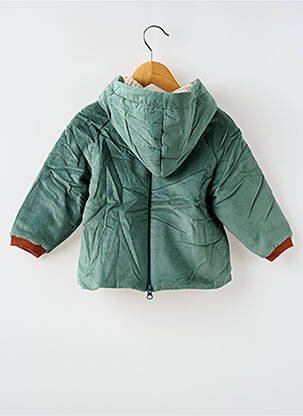 Manteau long poches a capuche vert MOULIN ROTY garçon