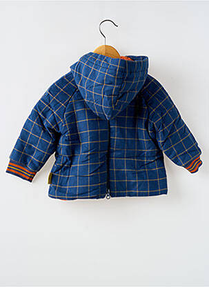 Manteau court fermeture boutonnée sur le devant a capuche bleu MOULIN ROTY garçon