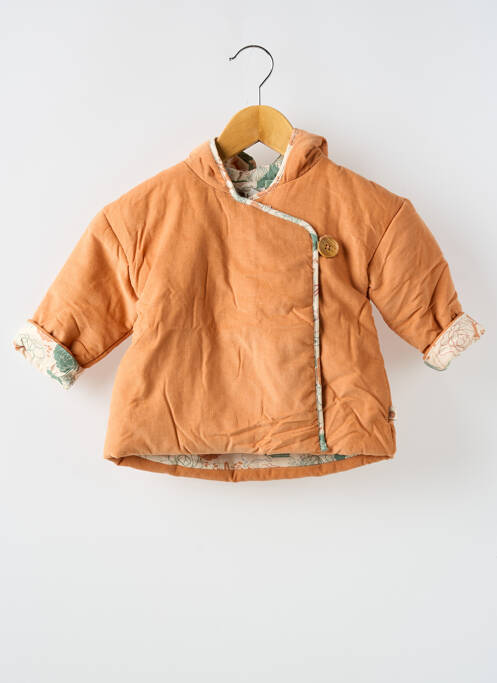 Manteau court a capuche orange MOULIN ROTY enfant